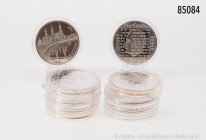 Aus Sammler-Nachlass: Konv. 10 x 10-Euro-Gedenkmünzen aus 2002/2013, verkapselt, St/PP