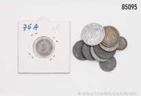Konv. ca. 100 Münzen, überwiegend Deutsches Reich (Kaiserreich, Weimarer Republik und Drittes Reich), gemischter Zustand, Fundgrube, bitte besichtigen...