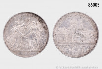 Schweiz, 5 Franken/Schützentaler 1876, 24,94 g, 37 mm, Dav. 387; HMZ 2-1343 k, kleine Kratzer, sehr schön