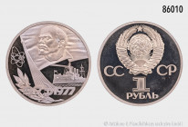 Russland/Sowjetunion, 1 Rubel 1977 (1988/Novodel), PP, selten