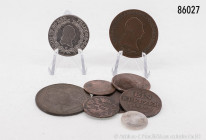 Österreich, Konv. 9 Kleinmünzen, dabei 15 Kreuzer 1807, 1 Kreuzer 1816, 20 Kreuzer 1804, etc., gemischter Zustand, bitte besichtigen