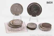 Konv. Verschiedenes, 19 Münzen, dabei einige Silbermünzen, u. a. Kuba 5 Pesos 1981, Niederlande 50 Gulden 1987, Österreich-Ungarn Vereinstaler 1865 (i...