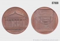Bronzemedaille 1859, von J. Wiener, auf die Walhalla, 59 mm, minimale Grünspanflecken, winzige Randfehler, vorzüglich