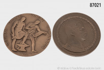 Konv. 4 Medaillen: Medaille o. J., auf Carl Gustav Mannerheim, Ungarn, Medaille 1846 auf Erherzog Joseph, Schweiz Medaille 1892, von Jamin und Ungarn,...