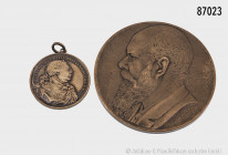 Konv. 4 Medaillen: Medaille o. J. (1912), von Begeer, auf Dr. J. A. Korteweg, "The Bell Medal" der Society of Miniature Rifle Clubs, tragbare Medaille...