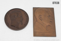 Konv. 5 Medaillen, dabei Plakette 1911, von L. Hujer, auf Ritter von Hoefken, der Österr. Ges. für Münz- und Medaillenkunde, Medaille des Badischen Ku...
