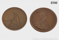 Konv. 5 Medaillen der deutschen Zeitgeschichte, dabei Dankesmedaille 1914 an die deutschen Eisenbahner mit Zitat Kaiser Wilhelm II., Medaille mit Port...