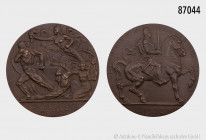 Ecuador, große Bronzemedaille 1922, von L. Casadio, auf die 100-Jahrfeier der Schlacht am Pichincha, 79 mm, am Rand gepunzt "Bronze", vorzüglich