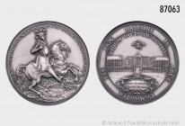 Silbermedaille 1955, auf Markgraf Ludwig Wilhelm von Baden ("Türkenlouis"), 900er Silber (am Rand gepunzt), 48,31 g, 50 mm, patiniert, vorzüglich