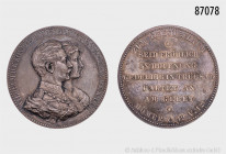 Deutsches Reich (Kaiserreich), Silbermedaille o. J., von Weigand, 51,06 g, 45 mm, feine Patina, vorzüglich-fast Stempelglanz, in originalem Etui