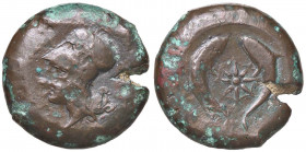 GRECHE - SICILIA - Siracusa (425-IV sec. a.C.) - Dracma - Testa di Atena a s. /R Stella marina tra due delfini Mont. 5082; S. Ans. 454 (AE g. 29,48) O...