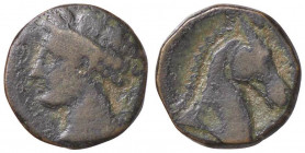 GRECHE - SARDEGNA - Sardo-Puniche - AE 20 - Testa di Kore a s. /R Protome di cavallo a d. Mont. 5581 (AE g. 4,25)
 
qBB