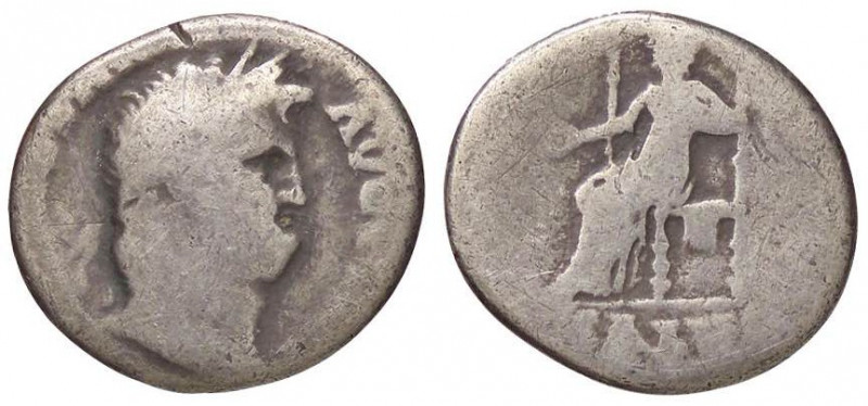 ROMANE IMPERIALI - Nerone (54-68) - Denario - Testa laureata a d. /R La Salute s...