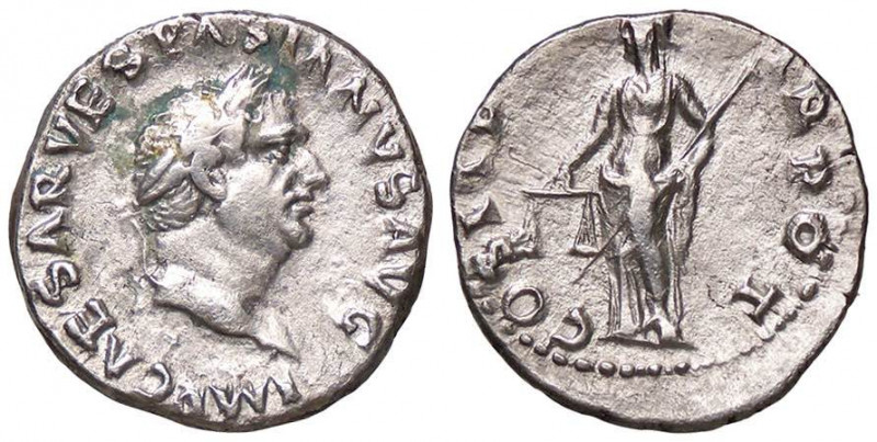 ROMANE IMPERIALI - Vespasiano (69-79) - Denario - Testa laureata a d. /R L'Equit...