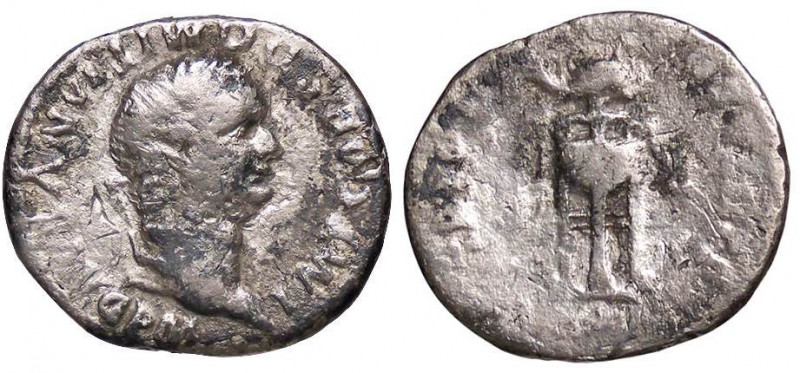 ROMANE IMPERIALI - Domiziano (81-96) - Denario - Busto laureato a d. /R Tripode ...