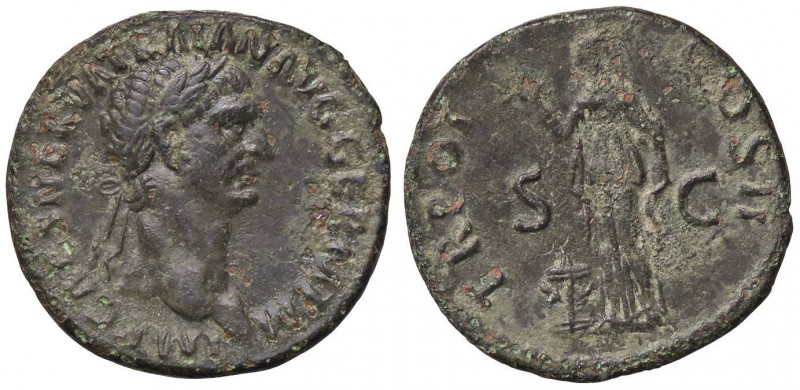ROMANE IMPERIALI - Traiano (98-117) - Asse - Busto laureato a d. /R La Pietà sta...