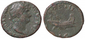 ROMANE IMPERIALI - Adriano (117-138) - Asse - Busto laureato a d. /R Galera a s. con rematori e pilota RIC 673 (AE g. 9,32)
 
qBB/BB