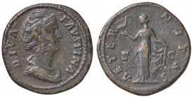 ROMANE IMPERIALI - Faustina I (moglie di A. Pio) - Asse - Busto drappeggiato a d. /R L'Eternità stante a s. con globo sormontato da una fenice; con la...