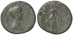 ROMANE IMPERIALI - Faustina II (moglie di M. Aurelio) - Sesterzio - Busto diademato a d. /R Venere stante a s. con mela si alza le vesti RIC 1387 (AE ...