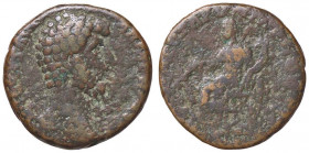 ROMANE IMPERIALI - Lucio Vero (161-169) - Asse - Testa a d. /R La Fortuna seduta a s. con timone e cornucopia C. 97 (AE g. 8,48)
 
MB