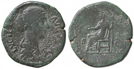 ROMANE IMPERIALI - Lucilla (moglie di L. Vero) - Sesterzio - Busto drappeggiato a d. /R Giunone seduta a s. con patera e scettro (AE g. 22,78)
 
MB/...