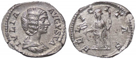ROMANE IMPERIALI - Giulia Domna (moglie di S. Severo) - Denario - Busto drappeggiato a d. /R La Felicità stante a s. con caduceo e scettro C. 47; RIC ...
