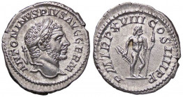 ROMANE IMPERIALI - Caracalla (198-217) - Denario - Testa laureata a d. /R Giove nudo stante a d. con fulmine e scettro C. 281 (AG g. 3,05)
 
SPL+/qF...