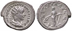 ROMANE IMPERIALI - Gordiano III (238-244) - Antoniniano - Busto radiato, drappeggiato e corazzato a d. /R La Letizia stante a s. con corona e ancora C...