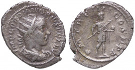 ROMANE IMPERIALI - Gordiano III (238-244) - Antoniniano - Busto radiato e drappeggiato a d. /R Gordiano stante a d. con lancia trasversale e globo (AG...