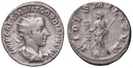 ROMANE IMPERIALI - Gordiano III (238-244) - Antoniniano - Busto radiato e drappeggiato a d. /R La Fedeltà stante a s. con un'insegna e scettro trasver...