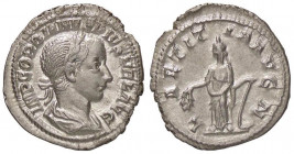ROMANE IMPERIALI - Gordiano III (238-244) - Denario - Busto laureato e drappeggiato a d. /R La Letizia stante a s. con corona e ancora C. 120; RIC 113...