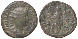 ROMANE IMPERIALI - Gordiano III (238-244) - Dupondio - Busto radiato, drappeggiato e corazzato a d. /R Il Valore stante a s. con ramo d'ulivo e lancia...