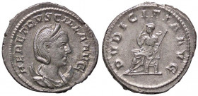 ROMANE IMPERIALI - Erennia Etruscilla (moglie di Traiano Decio) - Antoniniano - Busto diademato a d. su crescente /R Il Pudore seduto a s. si alza il ...