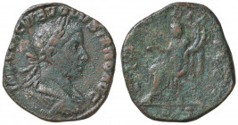 ROMANE IMPERIALI - Volusiano (251-253) - Sesterzio - Busto drappeggiato e laureato a d. /R La Concordia seduta a s. con patera e doppia cornucopia C. ...