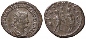 ROMANE IMPERIALI - Salonino (260) - Antoniniano - Busto radiato e drappeggiato a d. /R Salonino stante a d. con la Speranza di fronte che gli pone un ...