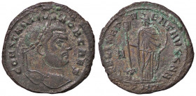 ROMANE IMPERIALI - Costanzo I (Cloro) (305-306) - Follis (Ticinum) - Testa laureata a d. /R L'Africa stante a s. con insegna militare C. 35 (MI g. 8,6...