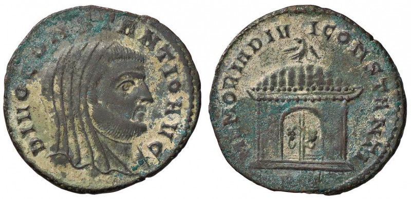 ROMANE IMPERIALI - Costanzo I (Cloro) (305-306) - Follis (Ticinum) - Busto velat...