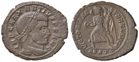 ROMANE IMPERIALI - Massenzio (306-312) - Follis (Ostia) - Testa laureata a d. /R La Vittoria di corsa a s. con corona e palma C. 112 (MI g. 6,86)
 
...