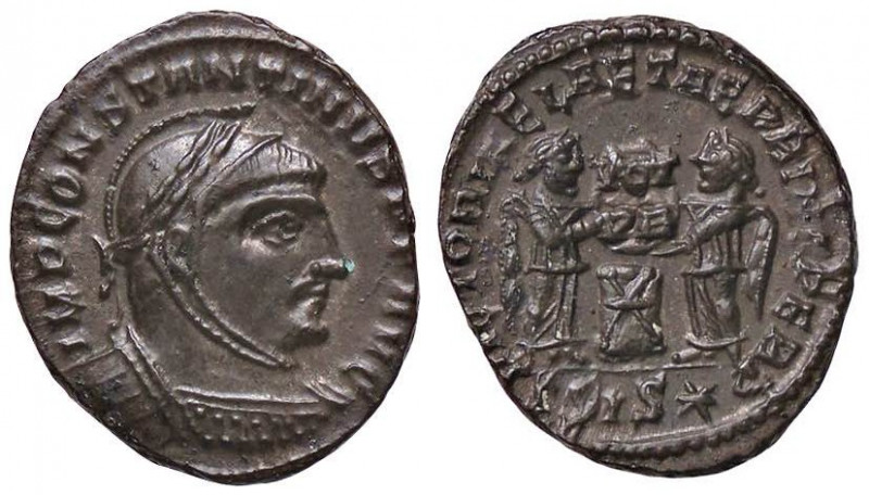 ROMANE IMPERIALI - Costantino I (306-337) - AE 3 (Siscia) - Busto elmato e coraz...