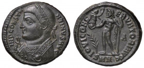ROMANE IMPERIALI - Costantino I (306-337) - Follis ridotto (Nicomedia) - Testa laureata a d. /R Giove stante a s. con Vittoria e scettro; ai suoi pied...