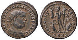 ROMANE IMPERIALI - Licinio I (308-324) - Antoniniano (Nicomedia) - Busto radiato e corazzato a d. /R Giove stante a s. con globo sormontato da Vittori...