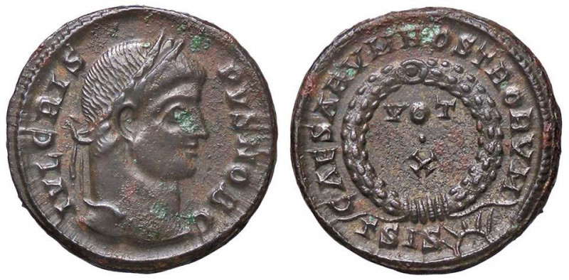 ROMANE IMPERIALI - Crispo (317-326) - Follis ridotto - Busto laureato e drappegg...