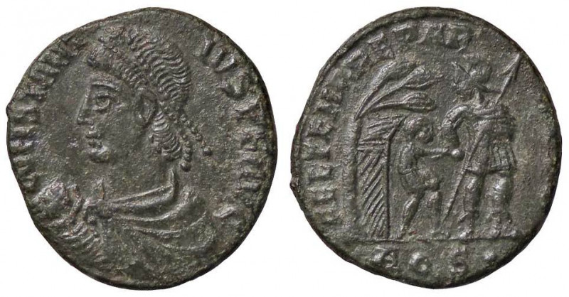 ROMANE IMPERIALI - Costanzo II (337-361) - Follis ridotto (Aquileia) - Busto dia...