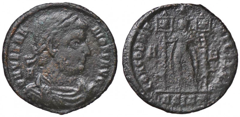 ROMANE IMPERIALI - Vetranio (350) - Maiorina (Siscia) - Busto diademato e drappe...