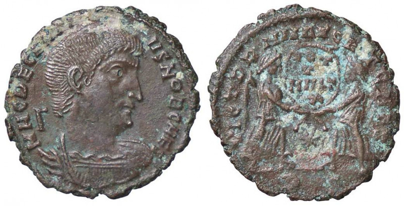 ROMANE IMPERIALI - Decenzio (351-353) - Maiorina - Busto drappeggiato a d. /R Du...