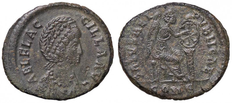 ROMANE IMPERIALI - Aelia Flaccilla (moglie di Teodosio) - AE 2 (Costantinopoli) ...