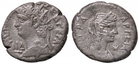ROMANE PROVINCIALI - Nerone (54-68) - Tetradracma (Alessandria) - Testa radiata di Nerone a s. /R Busto di Hera Argeia velata a d . Dattari 235; RPC 5...