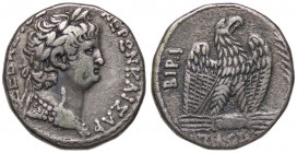 ROMANE PROVINCIALI - Nerone (54-68) - Tetradracma (Seleuci e Pieria) - Testa laureata a d. /R Aquila stante a d. su fulmine RPC 4189 (MI g. 14,76)
 ...