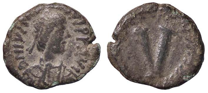 BIZANTINE - Giustiniano I (527-565) - Pentanummo (Roma) Sear 309 (AE g. 1,84)
 ...
