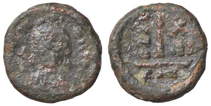 BIZANTINE - Eraclio (610-641) - Decanummo (Catania) Sear 886 (AE g. 2,61)
 
MB...